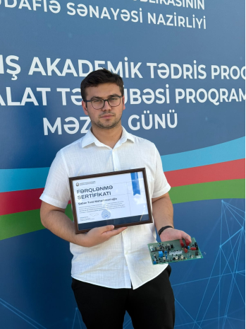 Khazar Student Awarded "Certificate of Excellence"